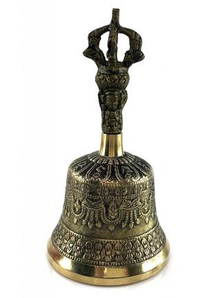 Дзвін чакровий бронзовий ( 14.5х7.7х6.5 см) (непал)4 фото