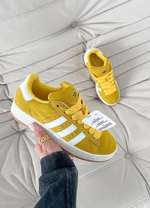 Кроссовки adidas campus yellow1 фото