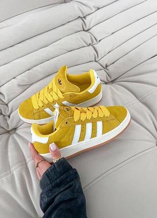 Кроссовки adidas campus yellow2 фото