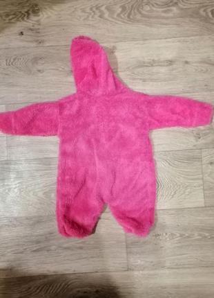 Детский розовый комбинезон, 1-3 мес, человечек комбинезончик3 фото