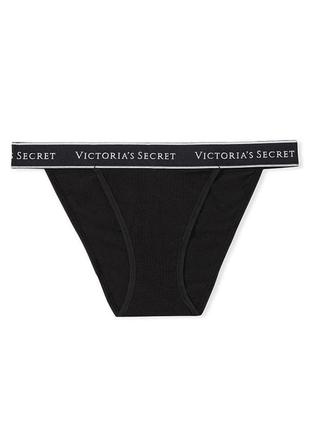 Трусики черные хлопковые бикини оригинал victoria’s secret3 фото