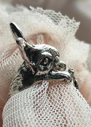 Кольцо кролик 8