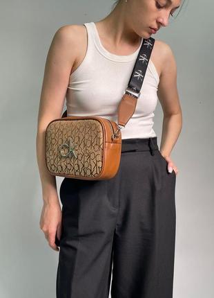 Молодежная сумка кросс боди calvin klein bag  бренда на молнии келвин6 фото