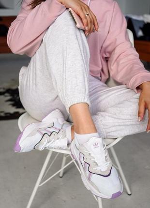 Adidas ozweego white/purple 🆕 женские кроссовки адидас 🆕 белый/сиреневый7 фото