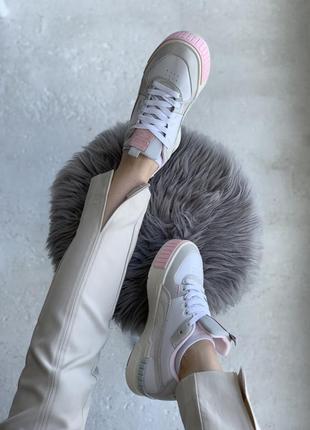 Puma cali sport mix white/pink 🆕 женские кроссовки пума 🆕 белый/розовый8 фото