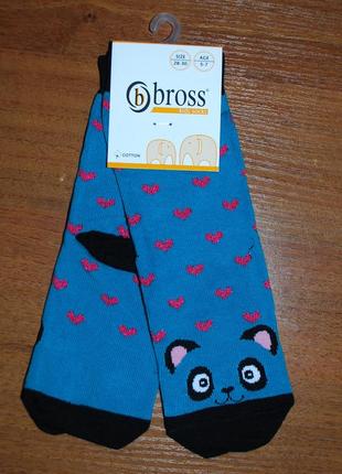 Демисезонные носки бросс bross 3-5, 5-7 панда сердечки
