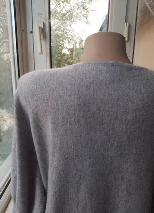 Брендовый шерстяной кашемировый свитер джемпер пуловер оверсайз большого размера батал шерсть кашемир8 фото
