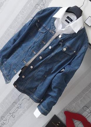 Джинсовая куртка жакет джинсовка 16-182 фото