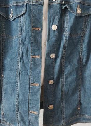 Джинсовая куртка жакет джинсовка 16-184 фото