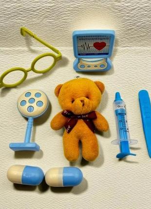 Дитячий набір лікаря із м'якою іграшкою, лікарський набір2 фото