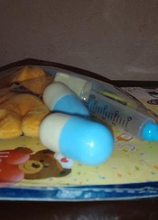 Дитячий набір лікаря із м'якою іграшкою, лікарський набір3 фото