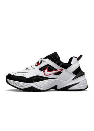 Чоловічі кросівки nike m2k tekno fleece white black red