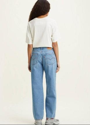 Голубые синие прямые широкие джинсы levi’s levis 94 baggy straight jeans light blue 27 оригинал5 фото