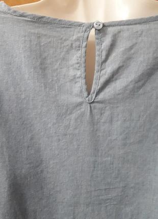Нова 100% натуральна бавовна блуза вишивка, мереживо р. 18 від f&f7 фото