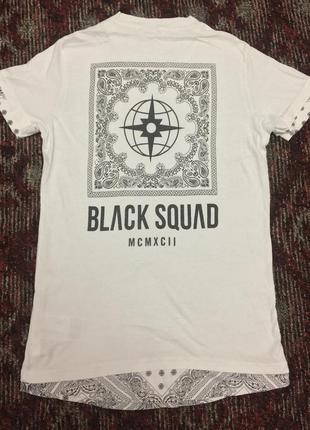 Футболка удлиненная black squad3 фото