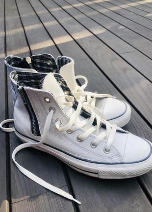 Кожанные кеды converse