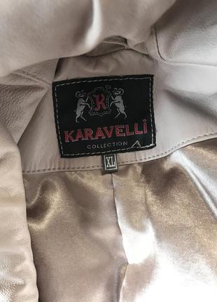 Кожаная куртка с капюшоном karavelli8 фото