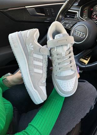 Жіночі кросівки adidas originals forum 84 low grey white2 фото