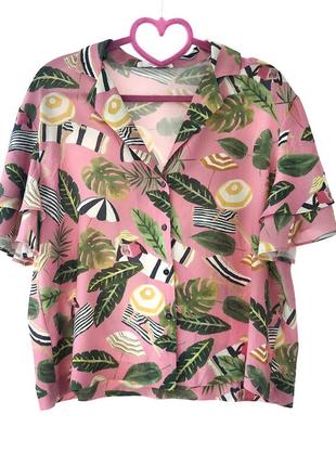Блуза с летним принтом mango2 фото