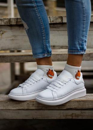 Alexander mcqueen premium white 🆕 жіночі кросівки маквин 🆕 сірий2 фото