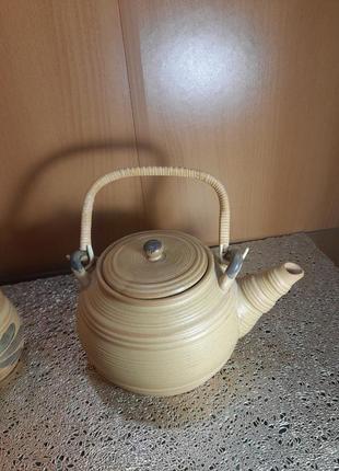 Симпатичный керамический чайный заварник, керамический чайный набор3 фото