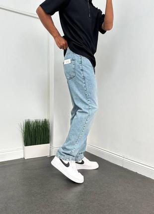 Крутые мужские джинсы багги свет голубые2 фото