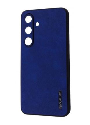 Чохол wave leather case samsung galaxy s24 blue