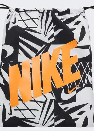 Мішок nike y nk drawstring - cat aop 1 чорний, білий, помаранчевий діт 43 x 36 см1 фото