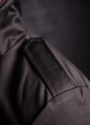 Черная мужская куртка пиджак на застежке6 фото