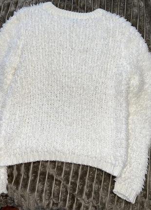 Пушистый плюшевый свитерик молочный тедди2 фото