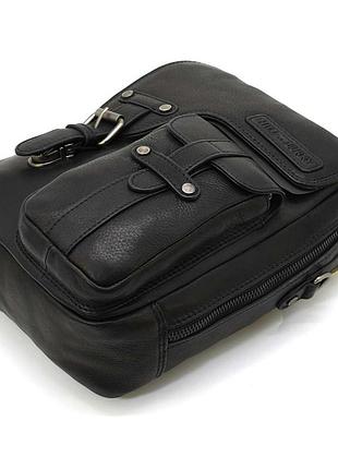 Фірмова чоловіча сумка крос-боді, колір чорний, hill & burry hb3060a6 фото