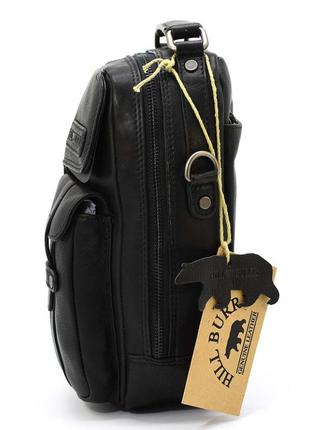 Фірмова чоловіча сумка крос-боді, колір чорний, hill & burry hb3060a4 фото