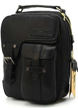 Фірмова чоловіча сумка крос-боді, колір чорний, hill & burry hb3060a3 фото
