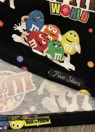 Дитяча футболка m&m's на чорному five stars 146р-164р3 фото