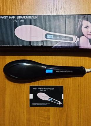 Электрическая расческа выпрямитель для волос, fast hair straightener hqt-906.2 фото