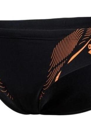 Плавки-сліпи для хлопців arena swim briefs graphic чорний, помаранчевий діт 152см