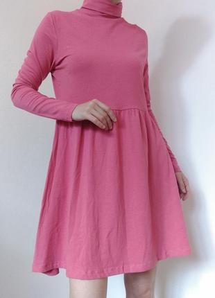 Свободное платье хлопковое, пристальное розовое платье пудровое оверсайз платье гольф короткое платье коттон сукн2 фото