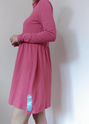Свободное платье хлопковое, пристальное розовое платье пудровое оверсайз платье гольф короткое платье коттон сукн10 фото