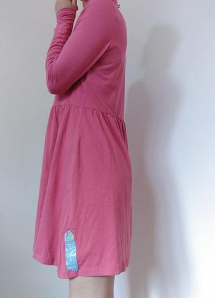 Свободное платье хлопковое, пристальное розовое платье пудровое оверсайз платье гольф короткое платье коттон сукн8 фото
