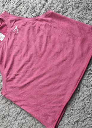 Короткая майка, топ gymshark, size s, подмышки 45 длина 49 (хорошо тянется)3 фото