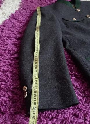 Австрийский винтажный шерстяной жакет, с пуговицами из оленечного рога, шерстяной,винтаж7 фото