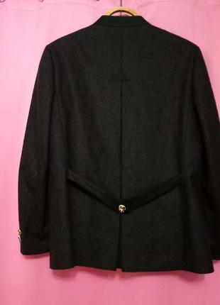 Австрийский винтажный шерстяной жакет, с пуговицами из оленечного рога, шерстяной,винтаж2 фото