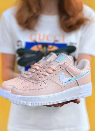 Nike air force one pink женские кроссовки найк1 фото