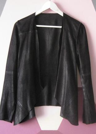 Тонкая кожаная куртка giorgio &amp; mario размер 40 кардиган из кожи ягненка5 фото