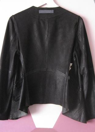 Тонкая кожаная куртка giorgio &amp; mario размер 40 кардиган из кожи ягненка6 фото