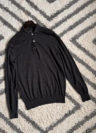 Шикарная кофточка поло massimo dutti long wool polo