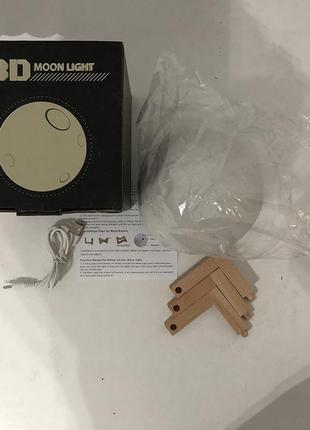 Проекционный 3d светильник ночник moon lamp 13 см | детские ночники 3d lamp | светильник-ночник as-222 3d9 фото