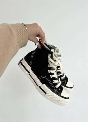 Кеды высокие женские converse chuck taylor vintage 70 plus hi blackwhite4 фото