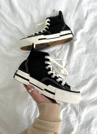 Кеды высокие женские converse chuck taylor vintage 70 plus hi blackwhite9 фото