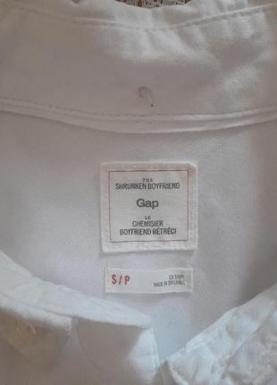 Стильная белая рубашка бойфренд gap7 фото